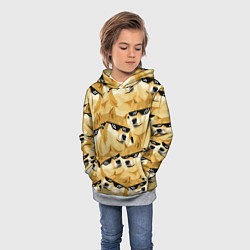 Толстовка-худи детская Doge: Deal with it, цвет: 3D-меланж — фото 2