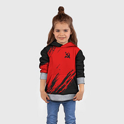 Толстовка-худи детская USSR: Red Patriot, цвет: 3D-меланж — фото 2