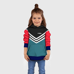 Толстовка-худи детская Firm 90s: Arrows Style, цвет: 3D-синий — фото 2