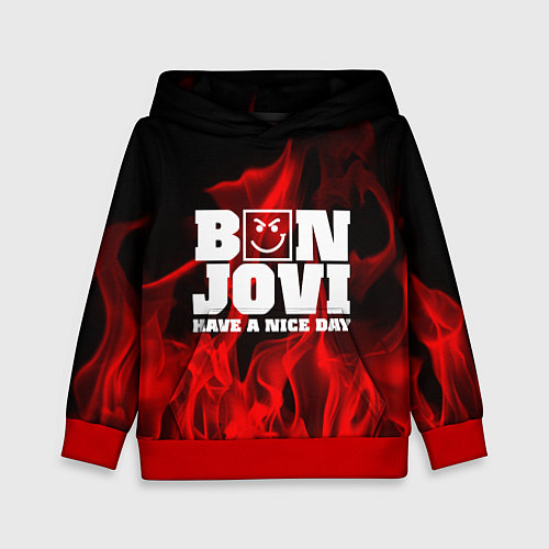 Детская толстовка Bon Jovi: Have a nice day / 3D-Красный – фото 1