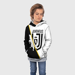 Толстовка-худи детская FC Juventus: Football Point, цвет: 3D-меланж — фото 2