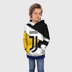 Толстовка-худи детская FC Juventus, цвет: 3D-синий — фото 2