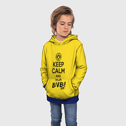 Толстовка-худи детская Keep Calm & Heja BVB, цвет: 3D-синий — фото 2