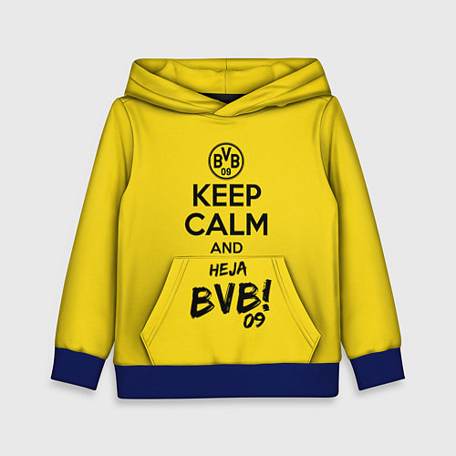 Детская толстовка Keep Calm & Heja BVB / 3D-Синий – фото 1