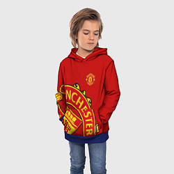 Толстовка-худи детская FC Man United: Red Exclusive, цвет: 3D-синий — фото 2