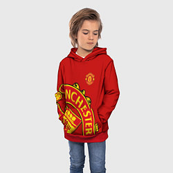 Толстовка-худи детская FC Man United: Red Exclusive, цвет: 3D-красный — фото 2