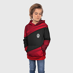 Толстовка-худи детская Volkswagen: Red Sport, цвет: 3D-красный — фото 2