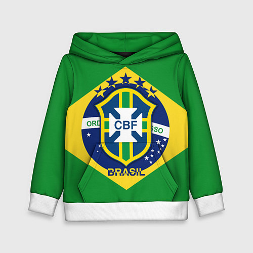 Детская толстовка CBF Brazil / 3D-Белый – фото 1