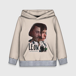 Толстовка-худи детская Leon, цвет: 3D-меланж