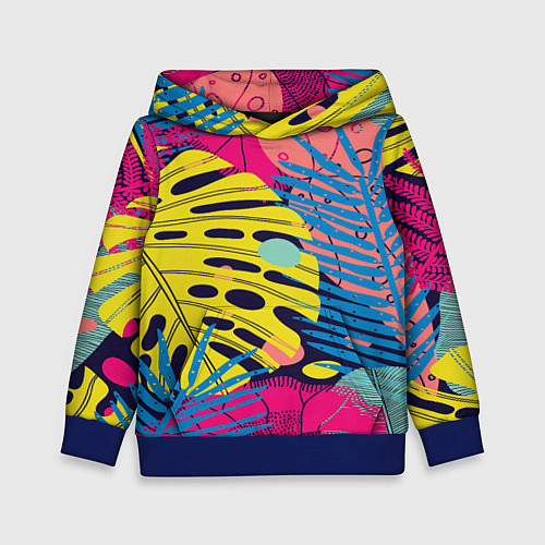 Детская толстовка Тропическая мода / 3D-Синий – фото 1