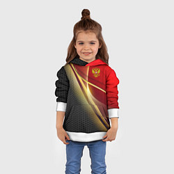 Толстовка-худи детская RUSSIA SPORT: Gold Collection, цвет: 3D-белый — фото 2