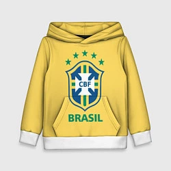 Толстовка-худи детская Brazil Team, цвет: 3D-белый