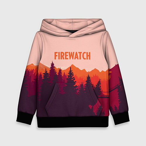 Детская толстовка Firewatch: Orange Style / 3D-Черный – фото 1
