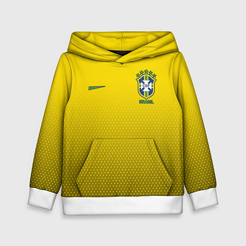 Детская толстовка Brazil Team: WC 2018 / 3D-Белый – фото 1