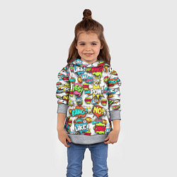 Толстовка-худи детская Pop art Fashion, цвет: 3D-меланж — фото 2