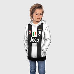 Толстовка-худи детская FC Juventus 18-19, цвет: 3D-черный — фото 2