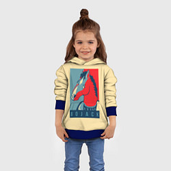 Толстовка-худи детская BoJack Obey, цвет: 3D-синий — фото 2