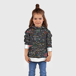 Толстовка-худи детская Math, цвет: 3D-белый — фото 2