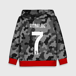 Толстовка-худи детская Ronaldo 7: Camo Sport, цвет: 3D-красный