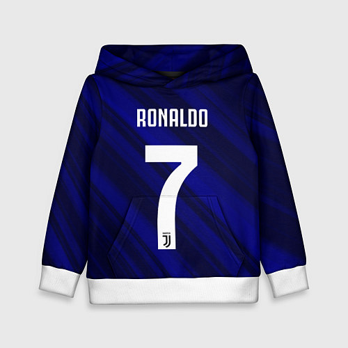 Детская толстовка Ronaldo 7: Blue Sport / 3D-Белый – фото 1