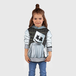 Толстовка-худи детская Marshmallow DJ, цвет: 3D-меланж — фото 2