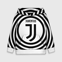 Толстовка-худи детская FC Juventus Round, цвет: 3D-белый