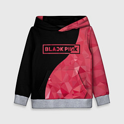 Толстовка-худи детская Black Pink: Pink Polygons, цвет: 3D-меланж