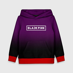 Толстовка-худи детская Black Pink: Violet Gradient, цвет: 3D-красный