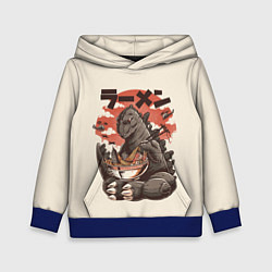 Толстовка-худи детская Godzilla Eat, цвет: 3D-синий