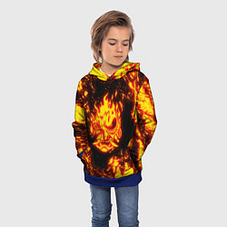 Толстовка-худи детская Cyberpunk 2077: FIRE SAMURAI, цвет: 3D-синий — фото 2