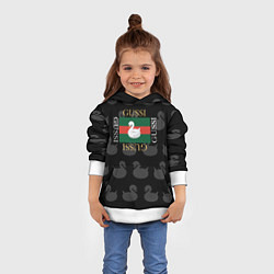 Толстовка-худи детская GUSSI: Little Style, цвет: 3D-белый — фото 2