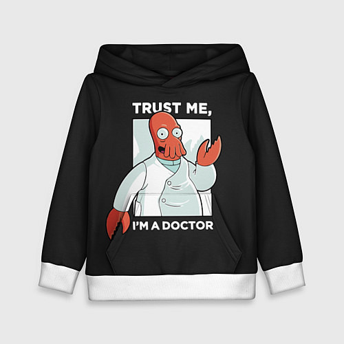 Детская толстовка Zoidberg: Trust Me / 3D-Белый – фото 1