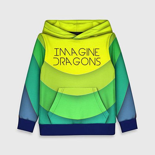 Детская толстовка Imagine Dragons: Lime Colour / 3D-Синий – фото 1