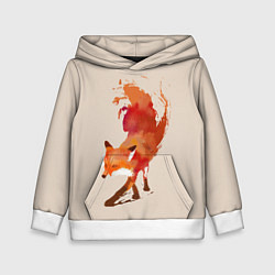 Толстовка-худи детская Paint Fox, цвет: 3D-белый