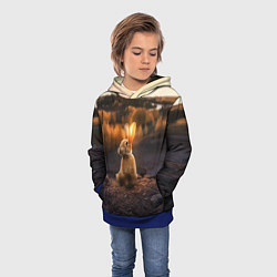 Толстовка-худи детская Солнечный зайчик, цвет: 3D-синий — фото 2