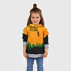 Толстовка-худи детская Go Out & Climb, цвет: 3D-меланж — фото 2