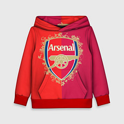 Толстовка-худи детская FC Arsenal - emblem, цвет: 3D-красный