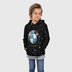 Толстовка-худи детская BMW под Дождём, цвет: 3D-меланж — фото 2