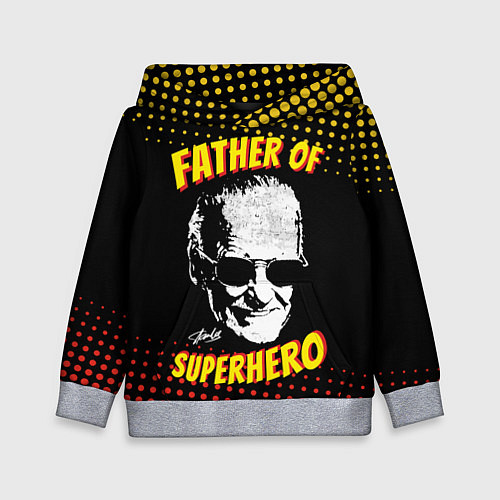 Детская толстовка Stan Lee: Father of Superhero / 3D-Меланж – фото 1