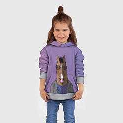 Толстовка-худи детская Конь БоДжек, цвет: 3D-меланж — фото 2