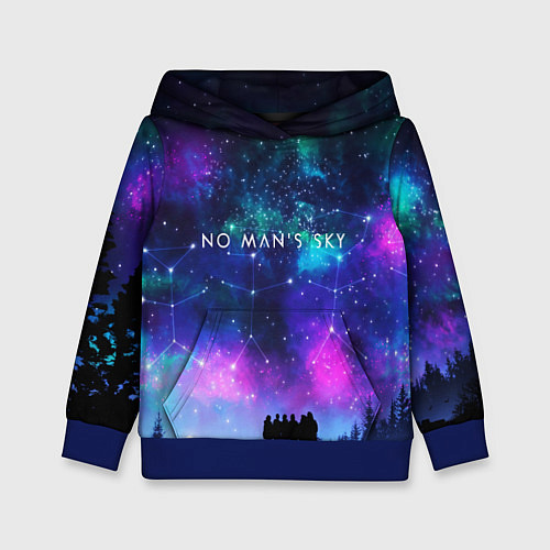 Детская толстовка No Man's Sky: Space Vision / 3D-Синий – фото 1