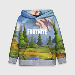 Толстовка-худи детская Fortnite: Forest View, цвет: 3D-меланж
