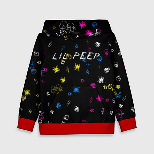 Детская толстовка Lil Peep: Legend / 3D-Красный – фото 1