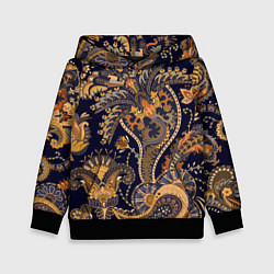 Детская толстовка Орнамент пейсли - золотой