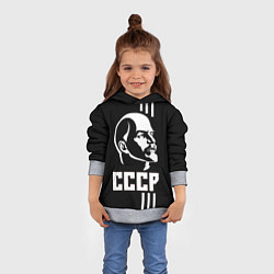 Толстовка-худи детская СССР Ленин, цвет: 3D-меланж — фото 2