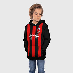 Толстовка-худи детская AC Milan, цвет: 3D-черный — фото 2