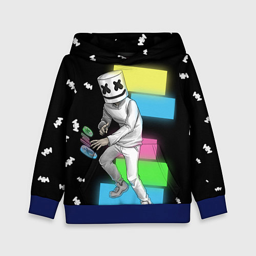 Детская толстовка Marshmello 80's / 3D-Синий – фото 1