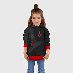 Толстовка-худи детская Astralis: Dark Style, цвет: 3D-красный — фото 2