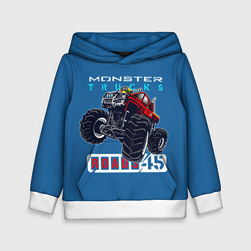 Детская толстовка Monster trucks / 3D-Белый – фото 1