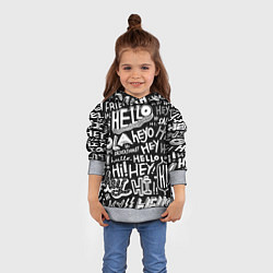 Толстовка-худи детская Hello Pattern, цвет: 3D-меланж — фото 2